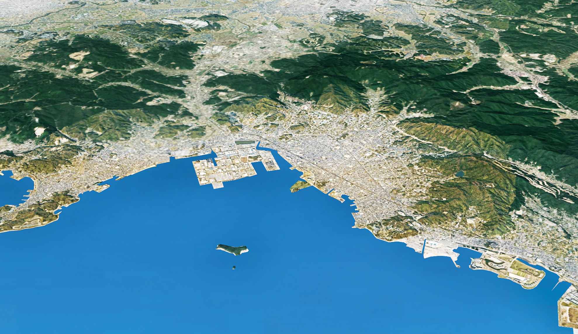 Gamagori City Aerial View